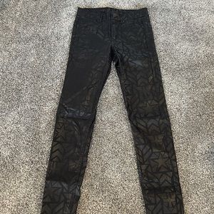Never worn H&M faux leather jeans